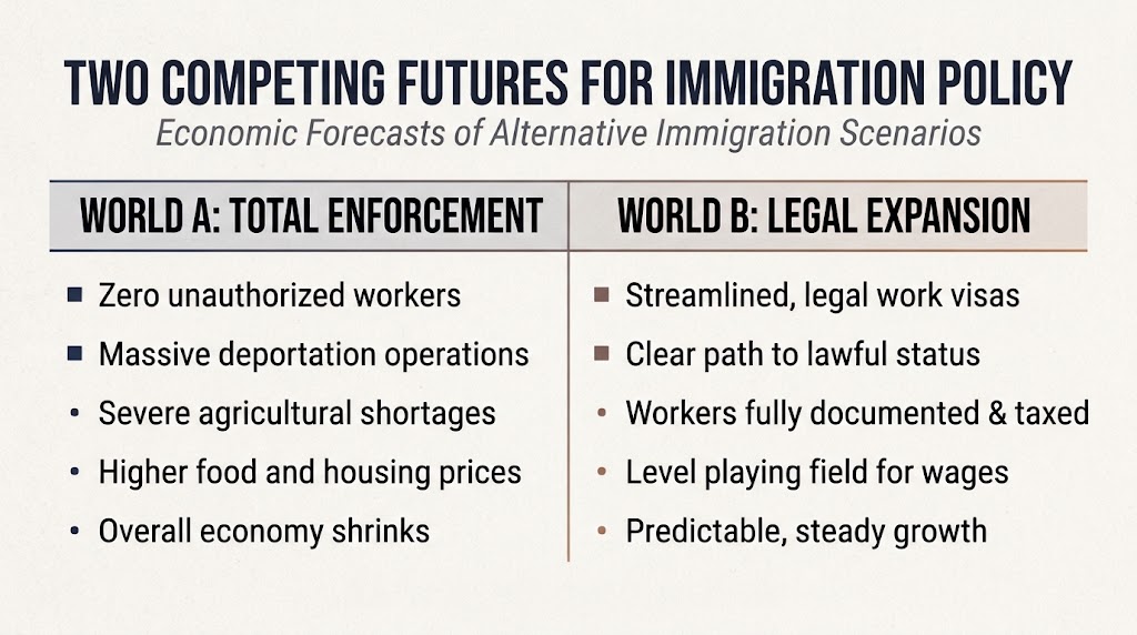 Two competing futures